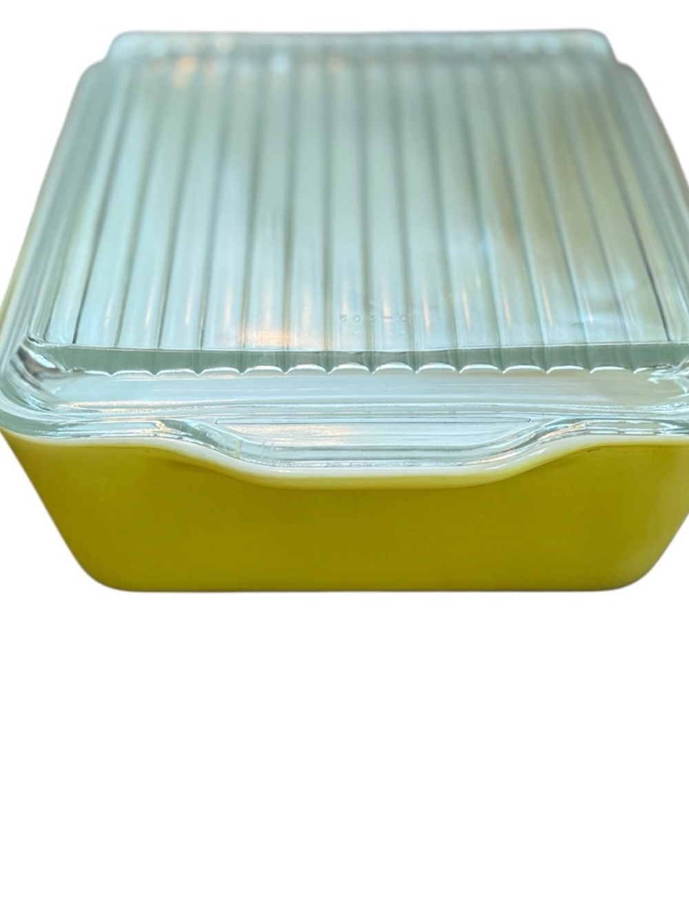Vintage PYREX Yellow Ovenware Refrigerator Dish 1.5qt #0503 w/Ribbed Lid #503-C - Picture 4 of 9